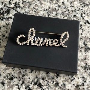 Chanel Script Brooch